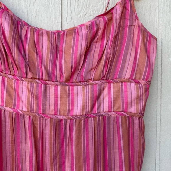 Zimmermann Bonita Tie Shoulder Striped Cotton Sundress Size 10 - Picture 5 of 10